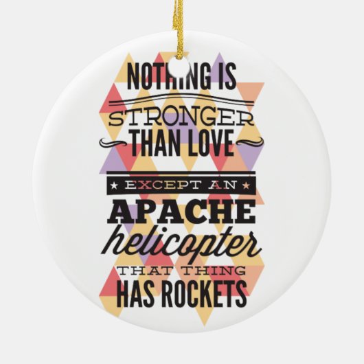 何も愛より強くないです セラミックオーナメント (裏面)