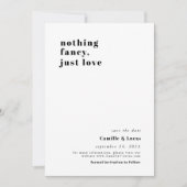何も愛ファンシートレンディー結婚式招待状 招待状 (正面)