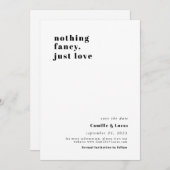 何も愛ファンシートレンディー結婚式招待状 招待状 (正面/裏面)