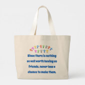 何も持つ価値が何もないので – フリー ラージトートバッグ (裏面)