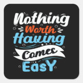 何も持つ価値のない来簡単 スクエアシール (正面)