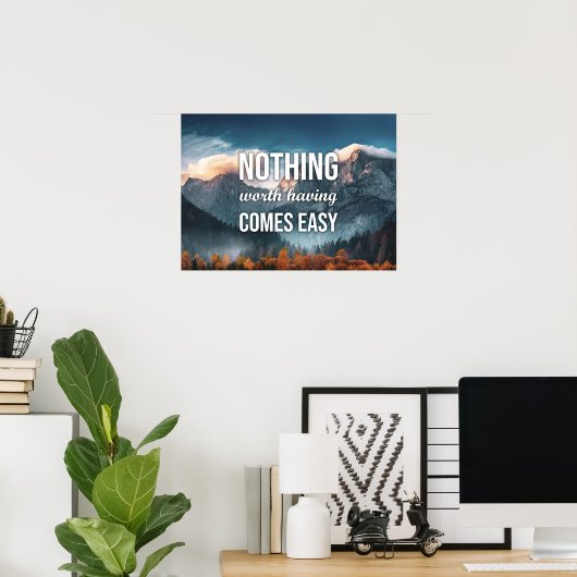 何も持つ価値来簡単 ポスター (ホームオフィス)