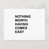 何も持つ価値来簡単 ポストカード (正面)