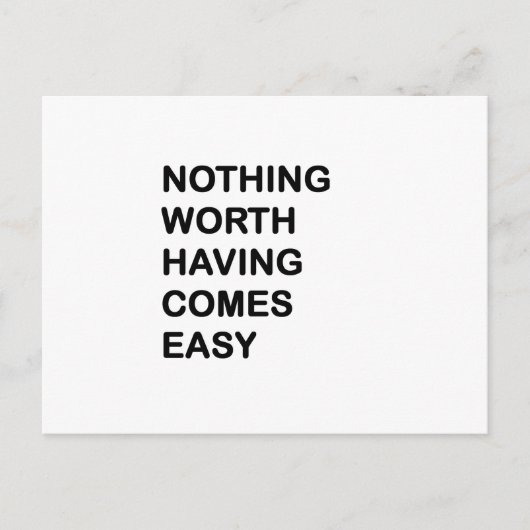 何も持つ価値来簡単 ポストカード (正面)