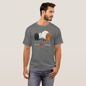 何も接合し暗いワイシャツ-シェットランド・シープドッグ--を集めます Tシャツ (正面フル)