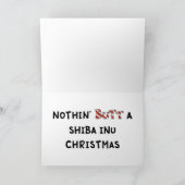 何も柴犬のクリスマスを接合しません シーズンカード (内部)