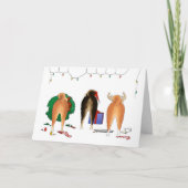 何も柴犬のクリスマスを接合しません シーズンカード (正面)