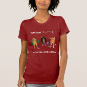 何も柴犬のクリスマスを接合しません Tシャツ (正面)
