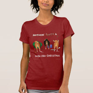 何も柴犬のクリスマスを接合しません Tシャツ