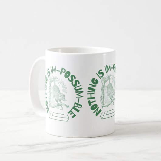 何も無い事は無おもしろいい コーヒーマグカップ (正面左)