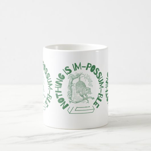 何も無い事は無おもしろいい コーヒーマグカップ (中央)