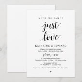 何も特別なものはない、ただ愛を、黒を基調とした、少人数のこじんまりとした結婚式 招待状 (正面/裏面)