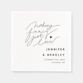 何も白ファンシーいディナーを愛していない スタンダードカクテルナプキン