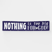 何も神のかわいく感動的な青のために余りに大きくないです 横断幕 (横)