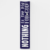 何も神のかわいく感動的な青のために余りに大きくないです 横断幕 (縦)