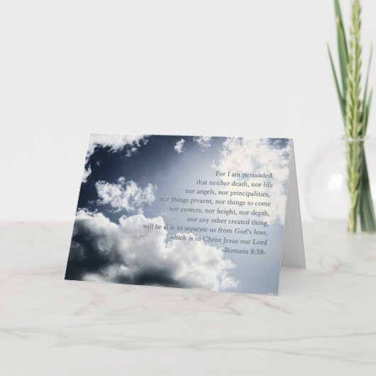何も神の愛から私達を、ホスピス分けることができません、 カード (正面)