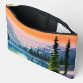 何も禅の引用文平和な湖のシーンを欠いている アクセサリーポーチ (見開き)