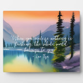 何も禅の引用文平和な湖のシーンを欠いている フォトプラーク (正面)