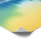 何も禅の引用文平和な湖のシーンを欠いている ポスター (角)