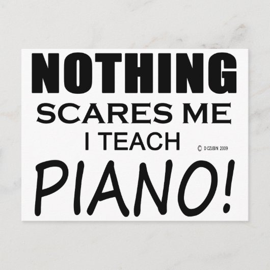 何も私のピアノを恐れない ポストカード (正面)