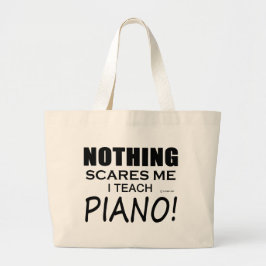 何も私のピアノを恐れない ラージトートバッグ