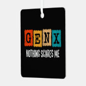 何も私の世代X世代Xer世代おもしろいX世代 メタルオーナメント (正面左)