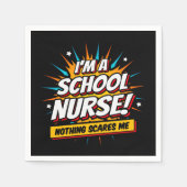 何も私の学校のナース感謝 スタンダードカクテルナプキン (正面)