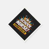 何も私の学校のナース感謝 スタンダードカクテルナプキン (角)