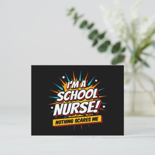 何も私の学校のナース感謝 ポストカード (スタンド正面)