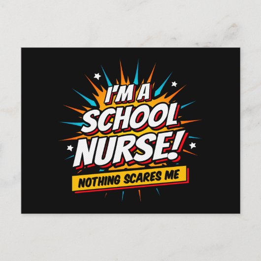 何も私の学校のナース感謝 ポストカード (正面)