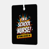 何も私の学校のナース感謝 メタルオーナメント (正面左)