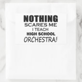 何も私の高校のオーケストラを怖がらせる 長方形シール (バッグ)