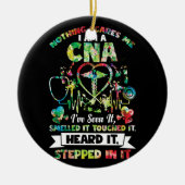 何も私はそれを臭いのを見たそれを怖がることはなかった セラミックオーナメント (正面)