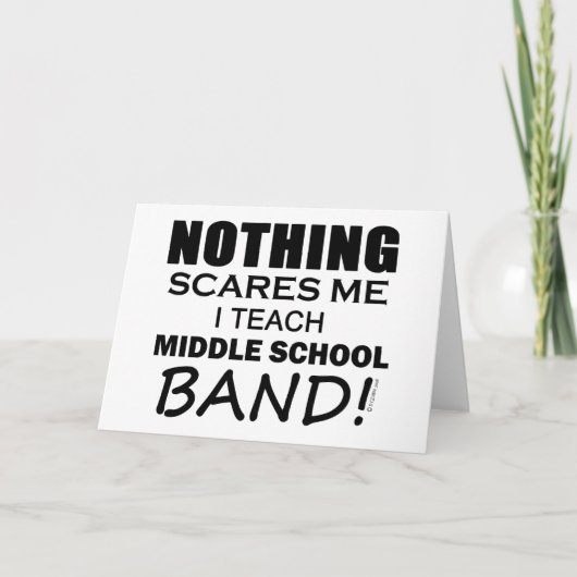 何も私を中学校バンドおびえさせません カード (正面)
