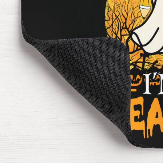 何も私を怖がらせる私は面白いハロウィーンの女教え人だ マウスパッド (コーナー)