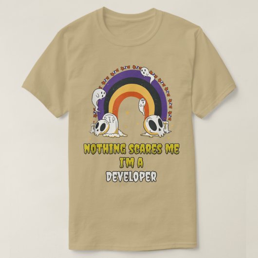 何も私を開発者として恐れない Tシャツ (デザイン正面)