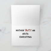 何も秋田のクリスマスの挨拶状を接合しません シーズンカード (内部)