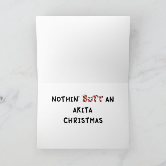 何も秋田のクリスマスの挨拶状を接合しません シーズンカード (内部)