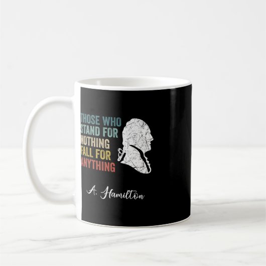 何も立たない人は何でも秋ハミルトン コーヒーマグカップ (左)