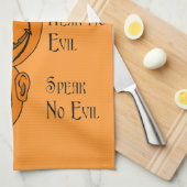 何も聞こえない悪い話かぼちゃのキッチンタオル キッチンタオル (四つ折り)