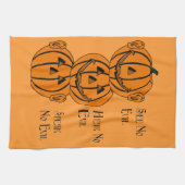 何も聞こえない悪い話かぼちゃのキッチンタオル キッチンタオル (横)