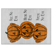 何も聞こえない悪話いパンプキンの切断ボード カッティングボード (正面)