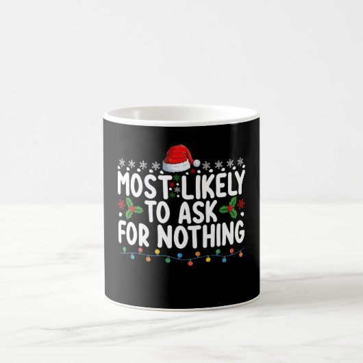 何も要求しないサンタ クリスマス ホル コーヒーマグカップ (中央)