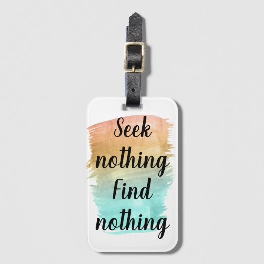 何も見つからないものを探し求める ラゲッジタグ (正面縦)