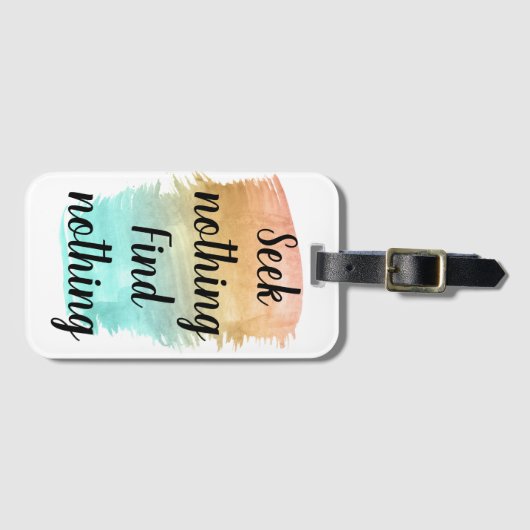 何も見つからないものを探し求める ラゲッジタグ (正面横)