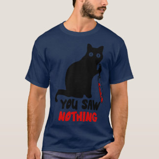 何も見なかった黒猫 Tシャツ