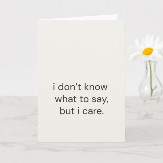 何も言えないけれど、気にかけてる カード (小さな植物)