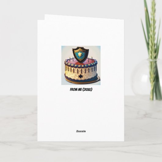 何も警察に行おもしろいかない誕生日 カード (裏面)