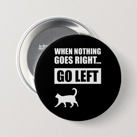 何も起こらない場合のGo おもしろい引用文 缶バッジ (正面&裏面)