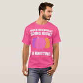 何も起こらない時編み物 Tシャツ (正面フル)